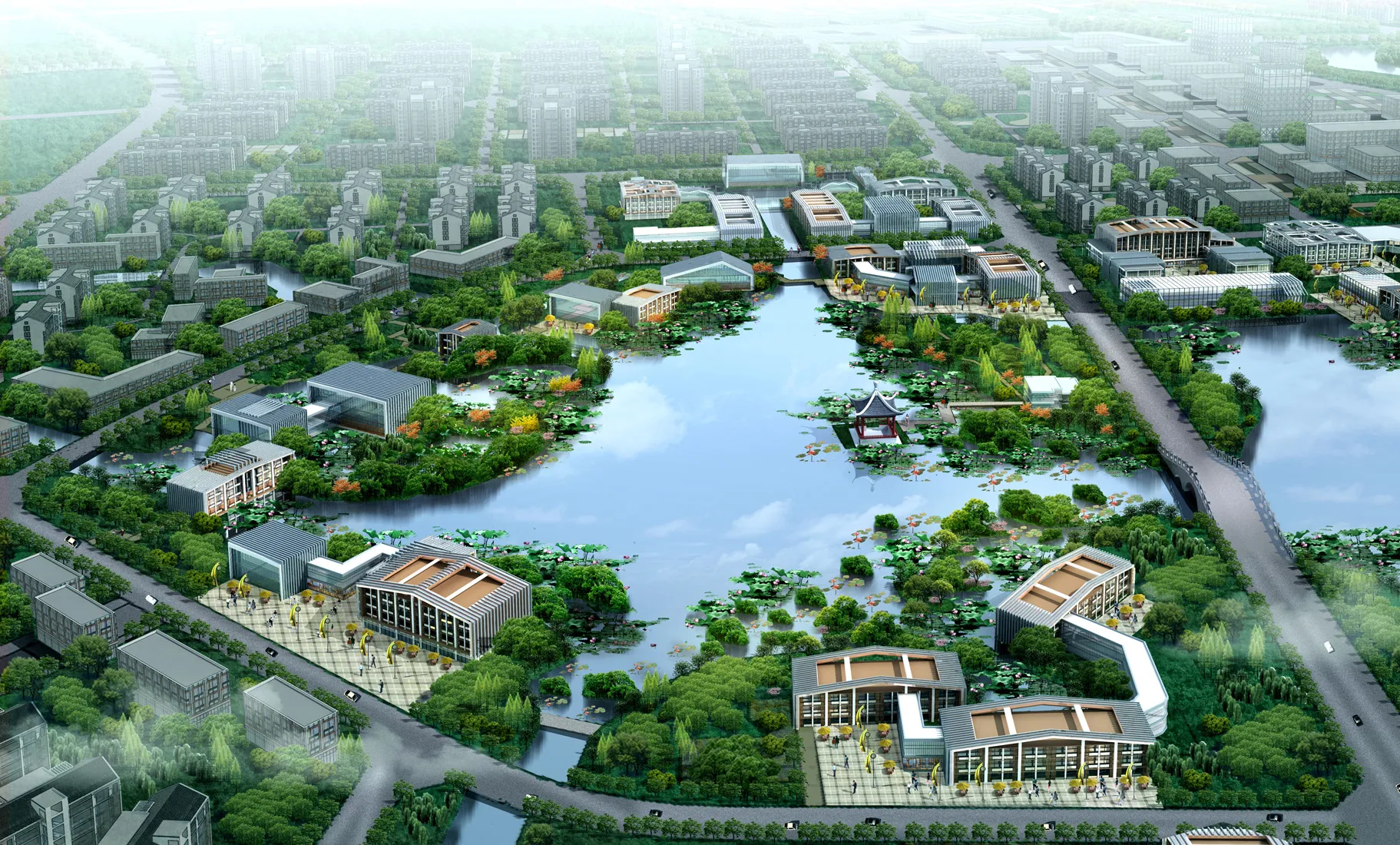 A无锡鹅湖镇滨水核心区城市设计03.webp