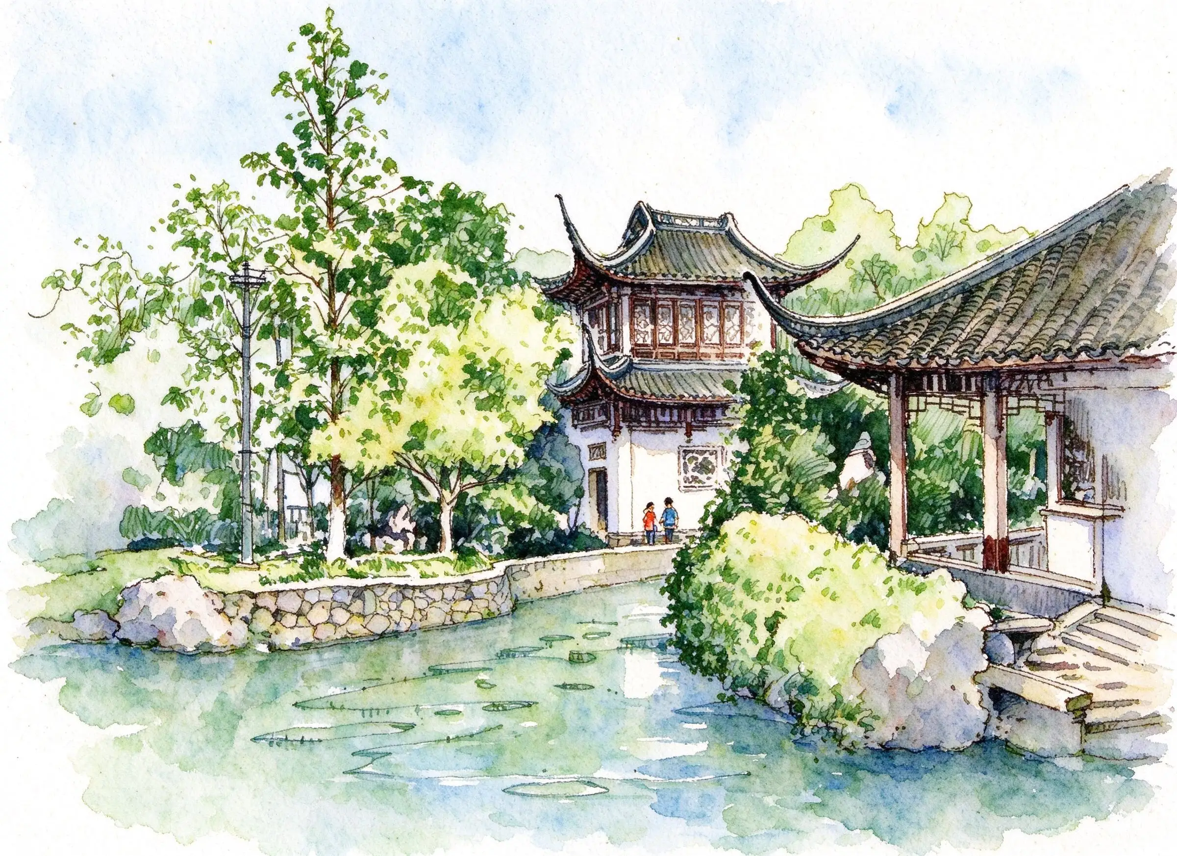 水彩_上海交大园林古建.webp