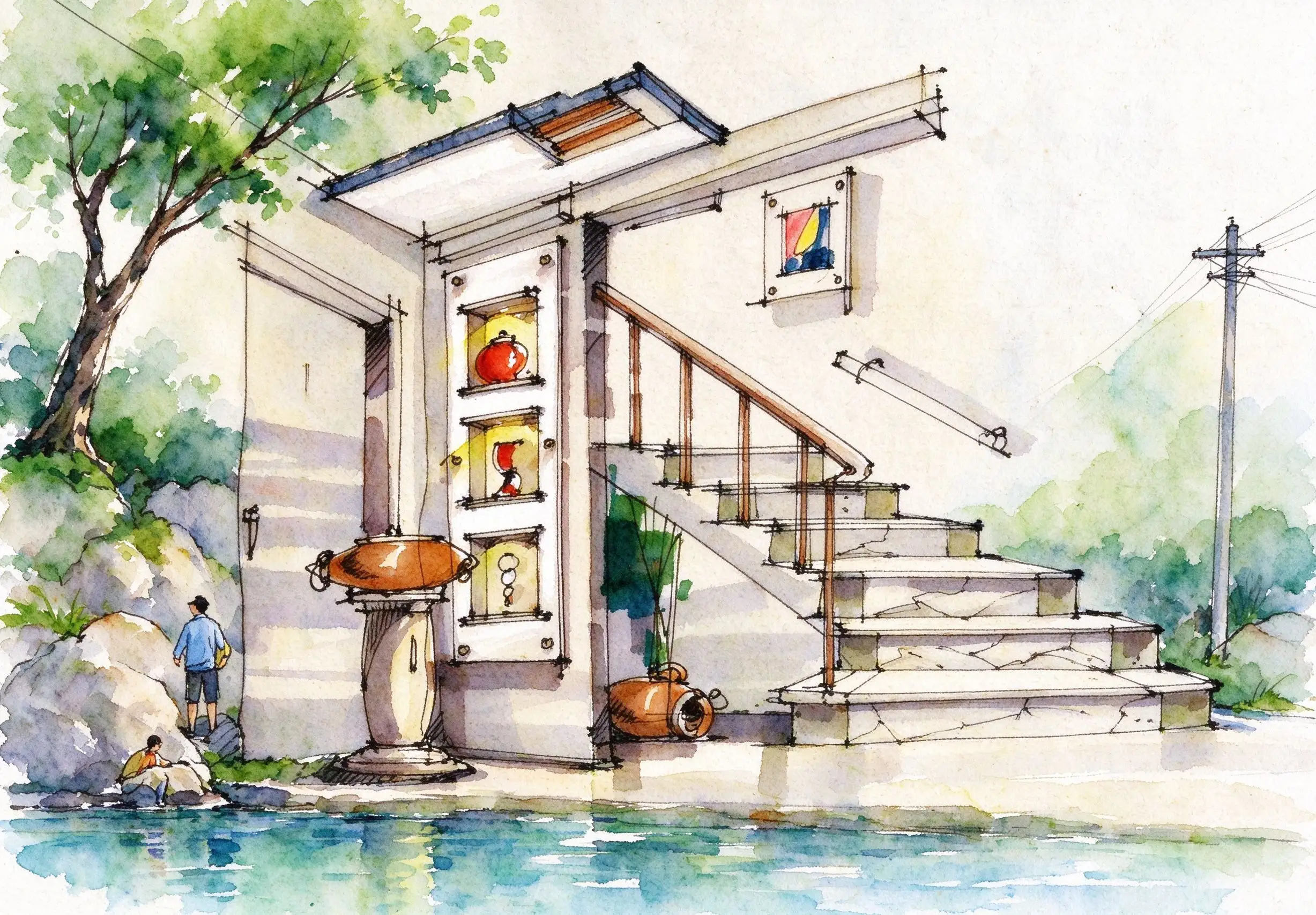 水彩_楼梯间展示墙.webp