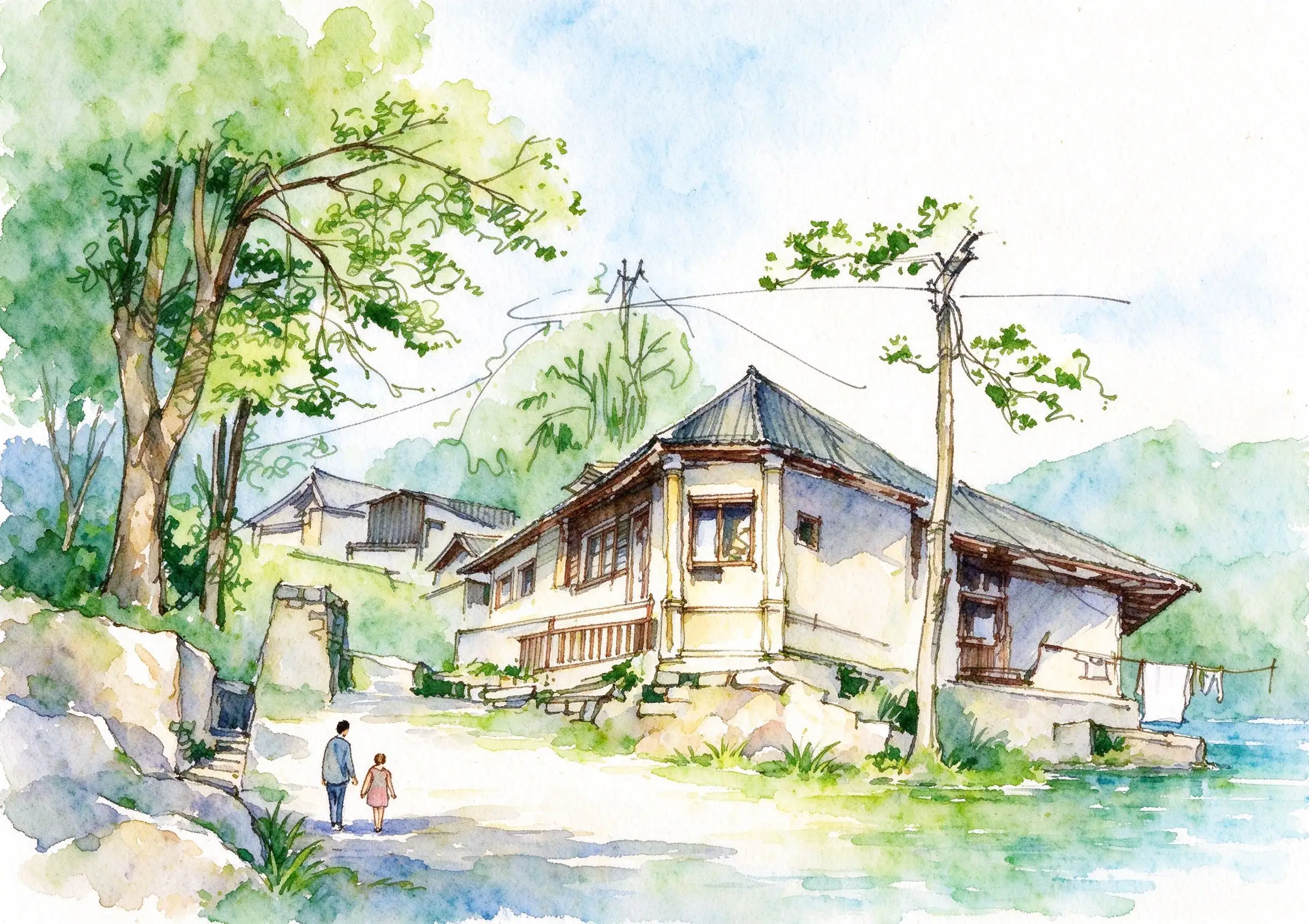 水彩_湖畔坡顶民居.webp