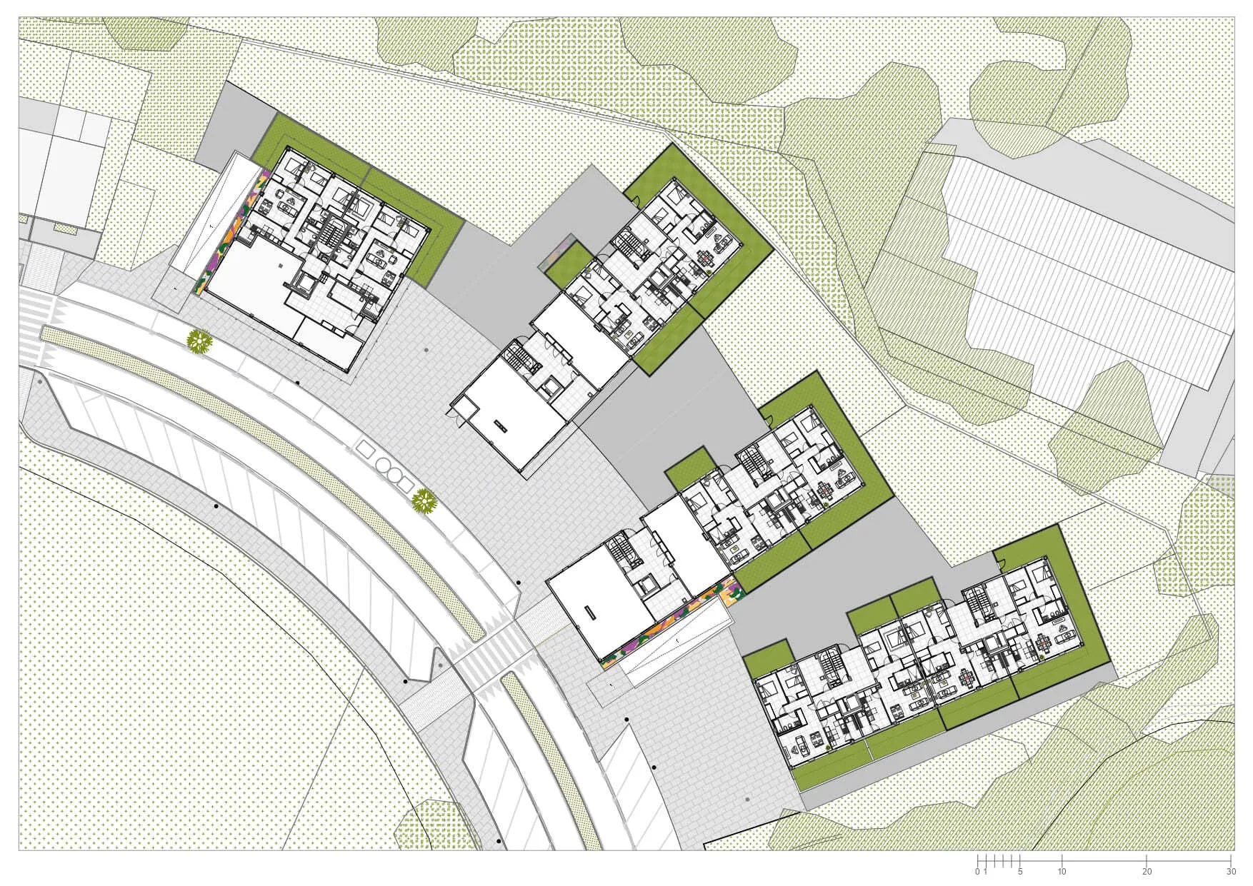 4栋建筑，74套公共推广住宅，位于庞特维德拉 Valdecorvos Díaz y Díaz Arquitectos_.webp